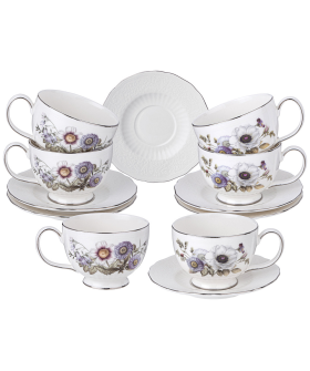 Lefard Чайный набор BOUQUET на 6 пер. 12 пр. 280 мл 590-598