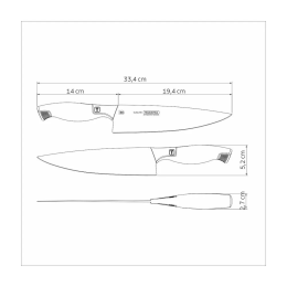 TRAMONTINA Нож поварской 20 см. Sublime 24067/108