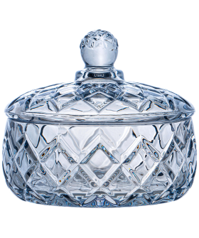 LEFARD Емкость для хранения с крышкой DIAMANT BLUE 12*10см, 320 мл 691-075