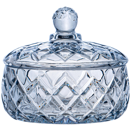 Емкость для хранения Lefard с крышкой DIAMANT BLUE 12*10см, 320 мл 691-075