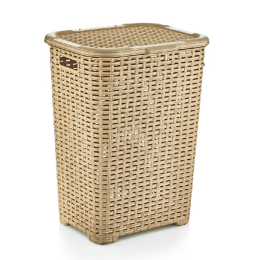 DD STYLE Корзина для белья 50л. 05007 КРЕМОВАЯ