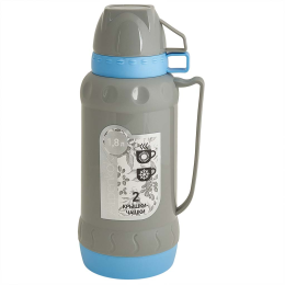 ALPENKOK Термос со стеклянной колбой 1,8 л AK-10107S серый