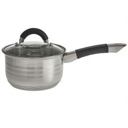WEBBER ККовш 2,1 л, 16х9,5 см, из нержавеющей стали со стеклянной крышкой серия Master BE-441/2