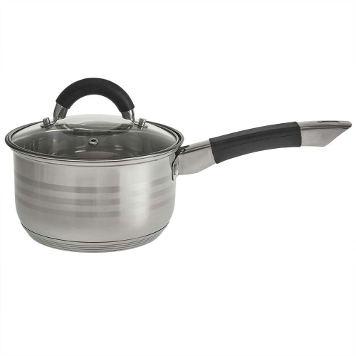 Ковш 2,1 л, 16х9,5 см, из нержавеющей стали со стеклянной крышкой WEBBER BE-441/2 серия Master