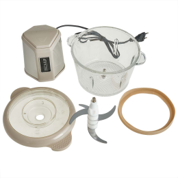 DELTA Измельчитель электрический 800 Вт, 2 л LUX DE-7405 бежевый