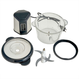 DELTA Измельчитель электрический 800 Вт, 2 л LUX DE-7405 черный