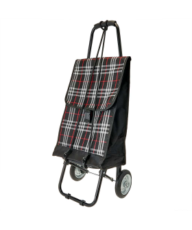 DELTA Тележка багажная ручная 50 кг DT-23 с металлическими колесами, черная с белым DELTA Тележка багажная ручная 50 кг DT-23 с металлическими колесами, черная с белым