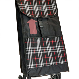 DELTA Тележка багажная ручная 50 кг DT-23 с металлическими колесами, черная с белым