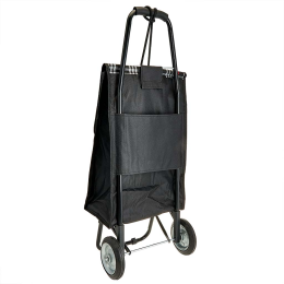 DELTA Тележка багажная ручная 50 кг DT-23 с металлическими колесами, черная с белым