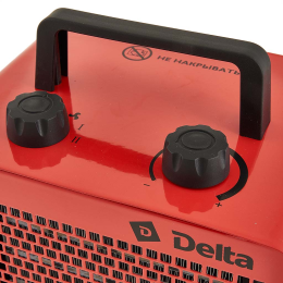 DELTA Тепловая пушка электрическая 3000 Вт D-91/3 красная