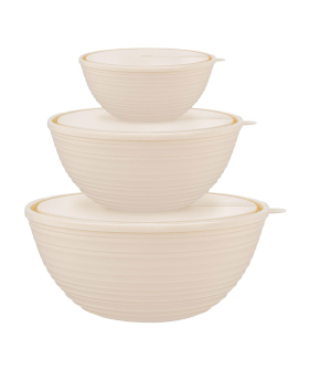 DELTA Набор салатников Sugar&Spice Cardamom (1,2+2,3+4,1 л) с крышками SE400912001 шампань