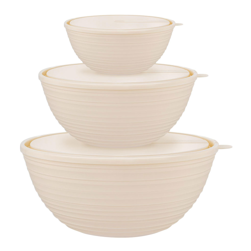 Набор салатников Sugar&Spice Cardamom (1,2+2,3+4,1 л) с крышками SE400912001 шампань
