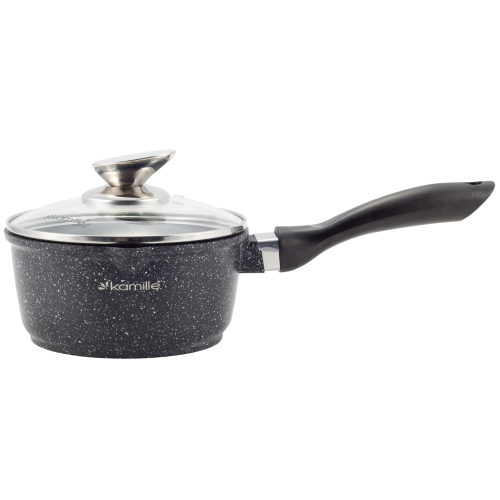 Ковш с крышкой 1,35 л. из литого алюминия Kamille KM-4436 с мраморным покрытием