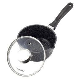 Kamille Ковш с крышкой 1,35 л. из литого алюминия KM-4436 с мраморным покрытием