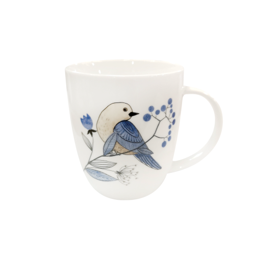 Кружка 420мл. Birds on branches  JS23018