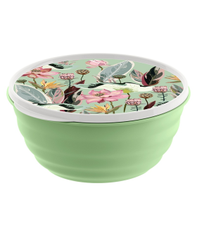 DELTA Миска Latina 3,2 л с крышкой с декором (зеленый) 222133718/08 DELTA Миска Latina 3,2 л с крышкой с декором (зеленый) 222133718/08