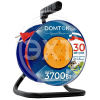Удлинитель силовой на катушке "DOMTOK" 4 гнезда, ПВС 2*2,5, 3,7кВт, б/з 30м