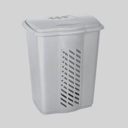 DD STYLE Корзина для белья 60 л. 05002 СЕРЕБРИСТО/СЕРЫЙ