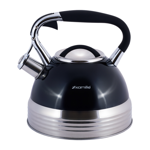 Чайник 2,7 л. из нержавеющей стали со свистком Kamille KM-0696BL