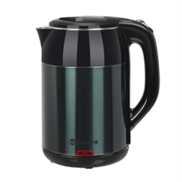 SAKURA Электрический чайник 1,8л черн/серо-голуб металлик SA-2168MBG