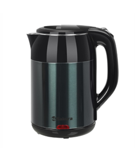 SAKURA Электрический чайник 1,8л черн/серо-голуб металлик SA-2168MBG