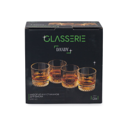 GLASSERIE Набор из 4-х стаканов для виски DANDY 290 мл GL015