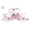 Набор кофейный 12пр. КОРАЛЛ Роза NSF12-S-F05