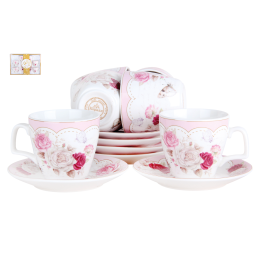 КОРАЛЛ Набор кофейный 12пр. Роза NSF12-S-F05