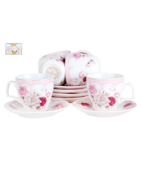 КОРАЛЛ Набор кофейный 12пр. Роза NSF12-S-F05