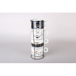 КОРАЛЛ Набор кружек на металлической подставке (4 шт) 200 мл Future and Brave 7494