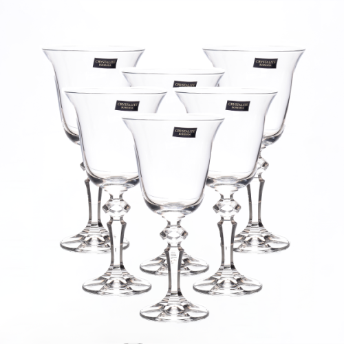 Набор бокалов для вина Crystalite Bohemia Laura/Falco 220мл (6 шт) 17169 (Чехия)