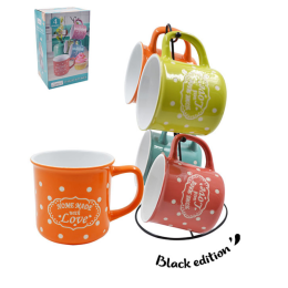 Lavenir Набор кружек на м/подст. (4пр.) "С любовью" 300 мл, 21665