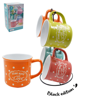 Lavenir Набор кружек на м/подст. (4пр.) "С любовью" 300 мл, 21665