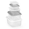 Набор емкостей для СВЧ МАТРЕШКА 0,2л+0,4л+0,7л+1,2л+1,9л М9173 БЕЛО/СЕРЫЙ
