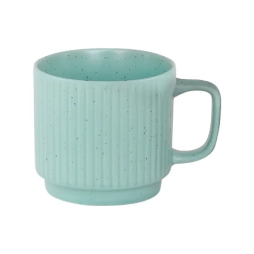 Кружка фарфоровая 300 мл цилиндр Рельеф 7 ТМ Appetite WWREL300-7