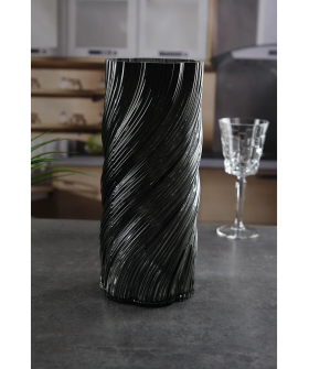 Royal Classics Ваза стеклянная 12*30 см, цвет серый 68984