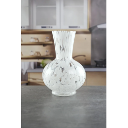 Royal Classics Ваза стеклянная 15*24 см, цвет  с белыми цветочками 68951