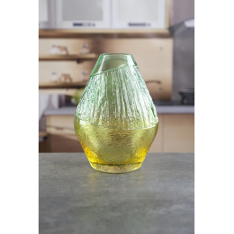 Royal Classics Ваза стеклянная 16*22 см, цвет Жёлто-зелёный 68978
