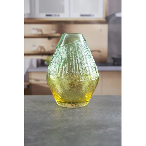 Ваза стеклянная Royal Classics,16*22 см, цвет Жёлто-зелёный 68978
