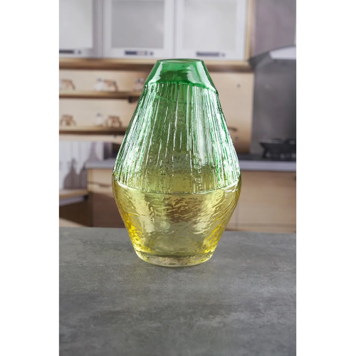 Ваза стеклянная Royal Classics,16*28 см, цвет Жёлто-зелёный 68979