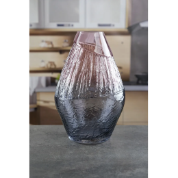 Royal Classics Ваза стеклянная 16*28 см, цвет серо-розовый 68977