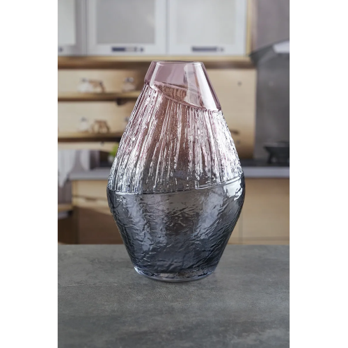 Ваза стеклянная Royal Classics,16*28 см, цвет серо-розовый 68977