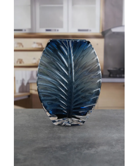 Royal Classics Ваза стеклянная 18*25 см, цвет синий 68972