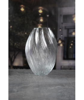 Royal Classics Ваза стеклянная 19*27 см, цвет прозрачный 69006