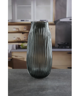 Royal Classics Ваза стеклянная 9*30 см, цвет серый 68960