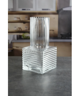 Royal Classics Ваза стеклянная 12*25 см, цвет прозрачный 68947