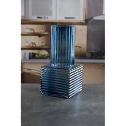 Royal Classics Ваза стеклянная 12*25 см, цвет синий 68949