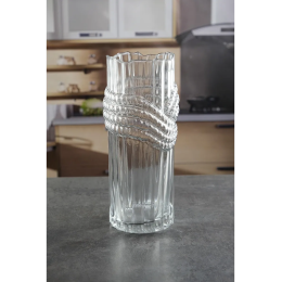 Royal Classics Ваза стеклянная 12*30 см, цвет прозрачный 68982