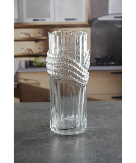 Royal Classics Ваза стеклянная 12*30 см, цвет прозрачный 68982