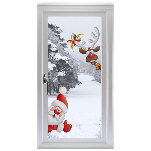 Наклейка интерьерная  Олень и Санта 109923-SK